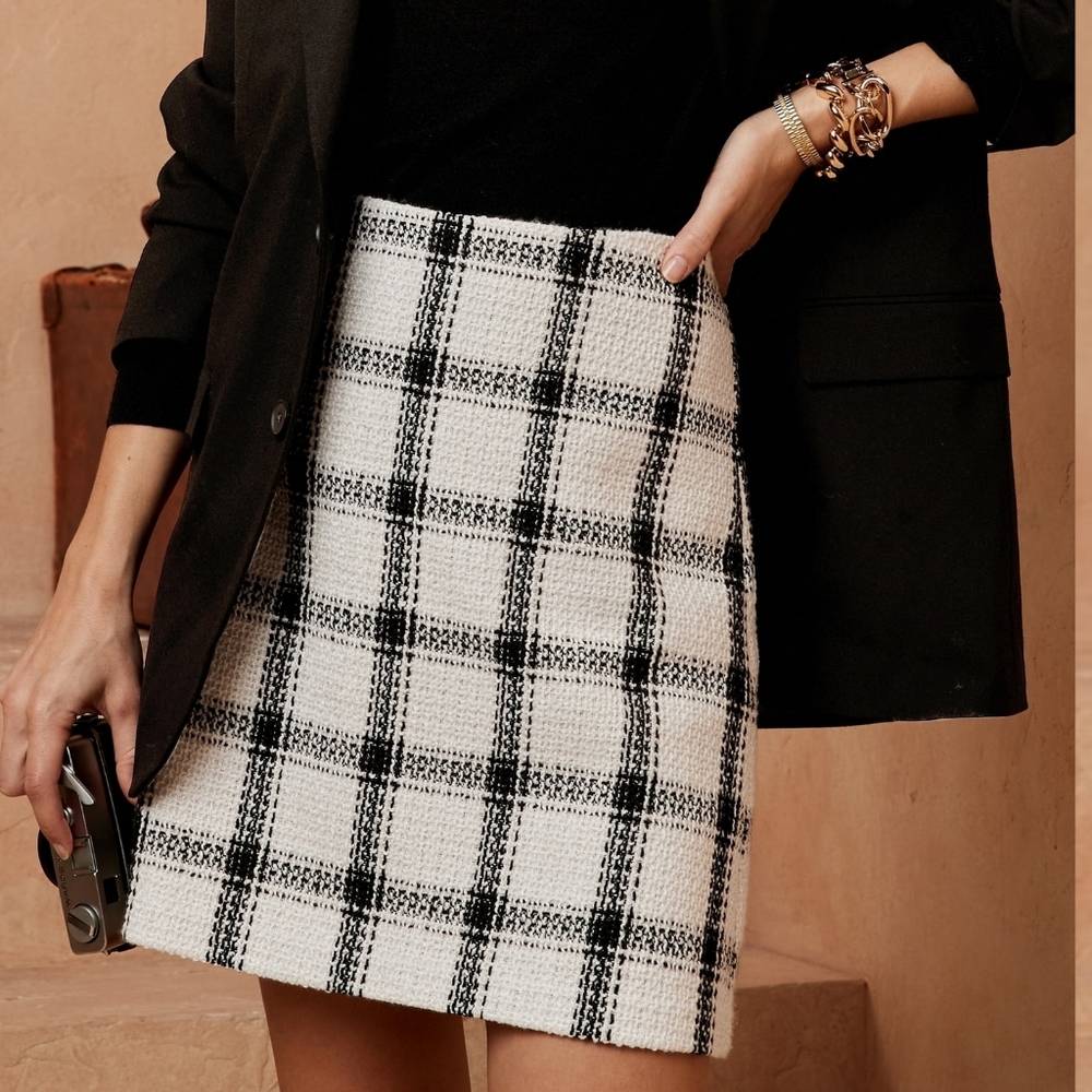 Tweed A-Line Skirt